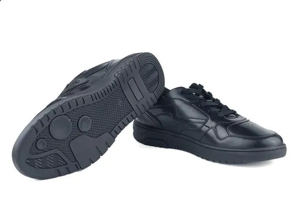 Black_Vegan_Leather_Lace-Up_Casual_Shoes_For_Men
