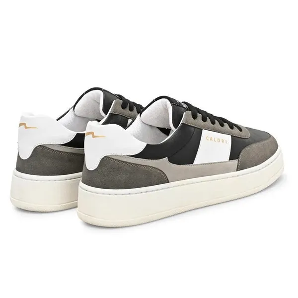 Black_Grey_&_White_Vegan_Leather_Casual_Sneakers_For_Men