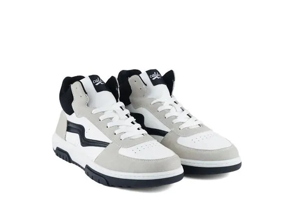 White_&_Black_Vegan_Leather_High-Top_Sneakers_For_Men