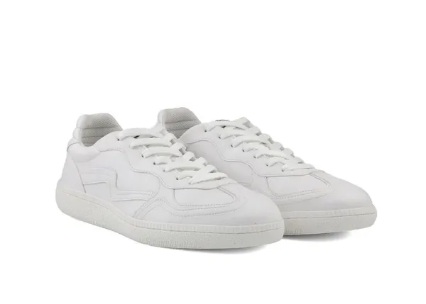 White_Vegan_Leather_Low-Top_Sneakers_For_Men