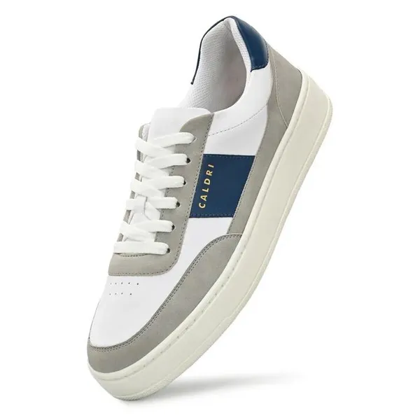 White_Grey_&_Navy_Blue_Vegan_Leather_Sneakers_For_Men