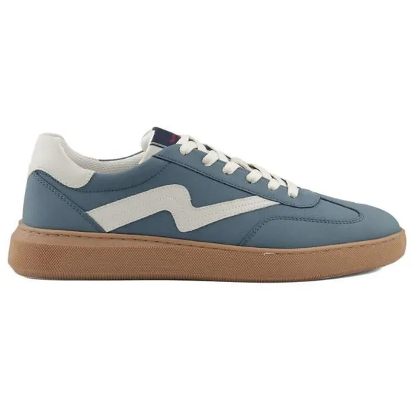 Blue_&_White_Vegan_Leather_Low-Top_Casual_Sneakers_For_Men