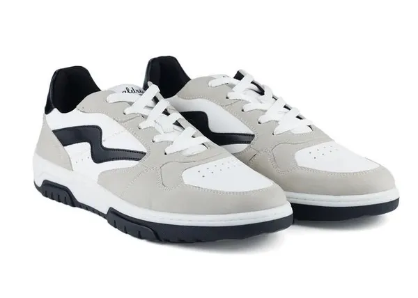 White_&_Grey_Vegan_Leather_Casual_Sneakers_For_Men
