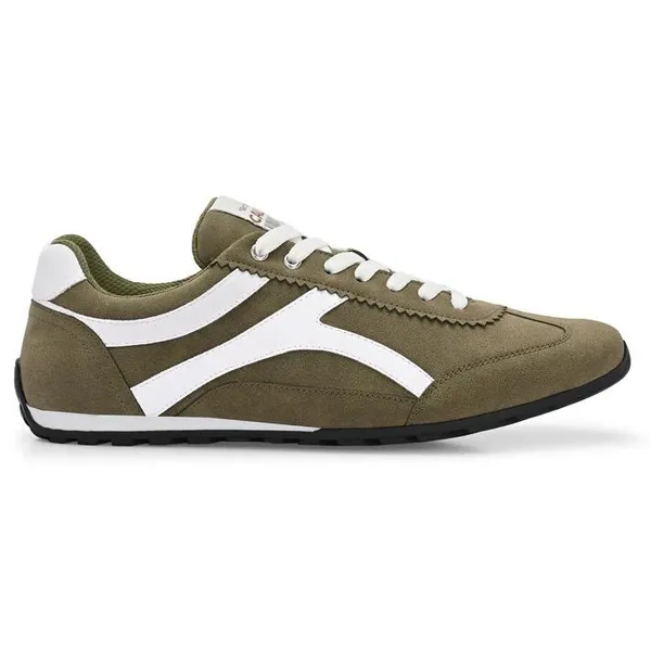 Olive_Green_&_White_Vegan_Leather_Casual_Sneakers_For_Women