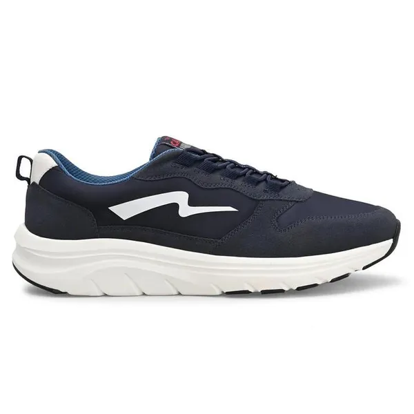 Navy_Blue_&_White_Vegan_Leather_Running_Shoes_For_Men