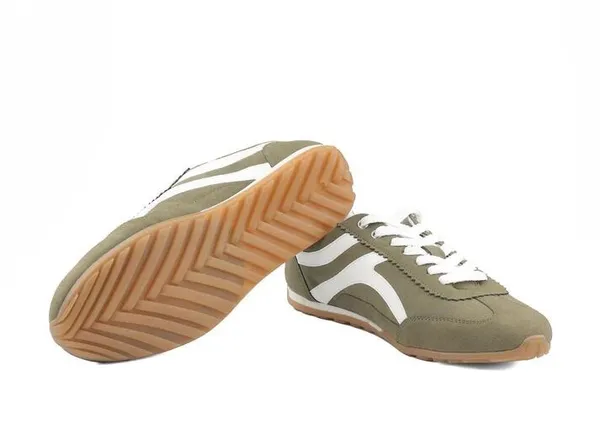 Olive_Green_Vegan_Leather_Casual_Sneakers_For_Women
