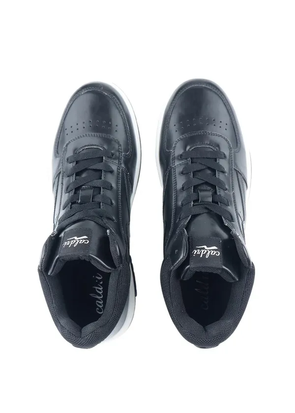 Black_Vegan_Leather_High-Top_Sneakers_For_Men