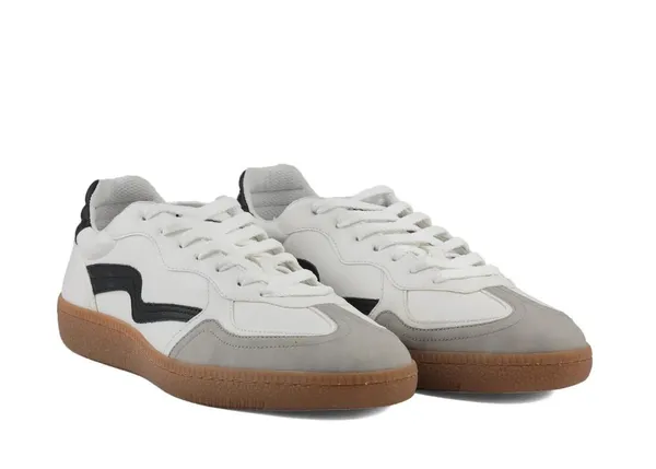 White_&_Black_Vegan_Leather_Casual_Sneakers_For_Men