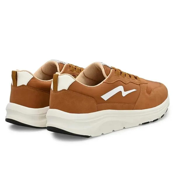 Tan_Brown_Vegan_Leather_Running_Shoes_For_Men