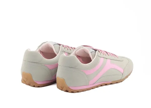 Grey_&_Pink_Vegan_Leather_Retro_Sneakers_For_Women