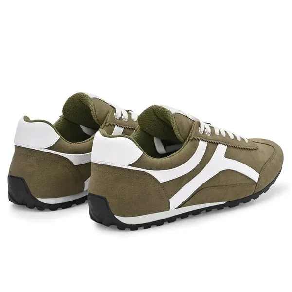 Olive_Green_&_White_Vegan_Leather_Casual_Sneakers_For_Women