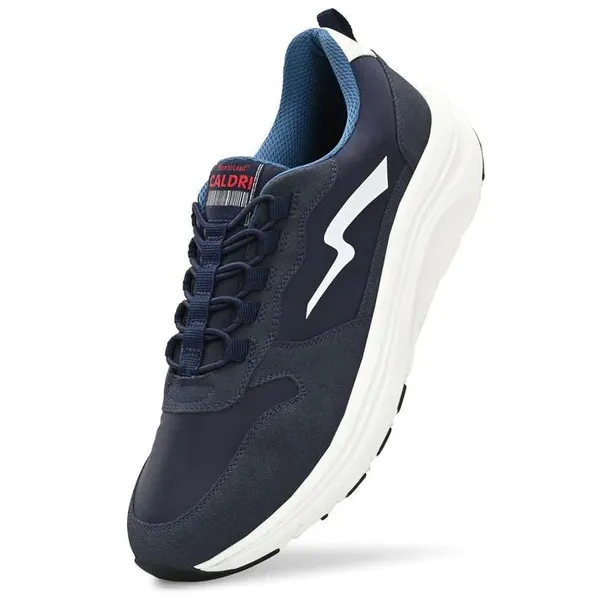 Navy_Blue_&_White_Vegan_Leather_Running_Shoes_For_Men