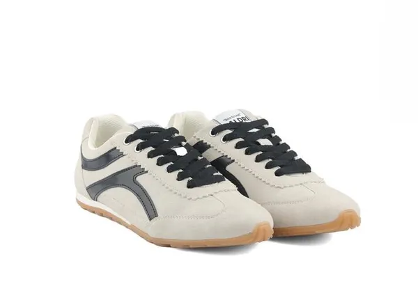 White_&_Black_Vegan_Leather_Sports_Sneakers_For_Women