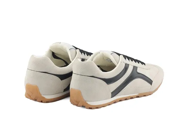White_&_Black_Vegan_Leather_Sports_Sneakers_For_Women