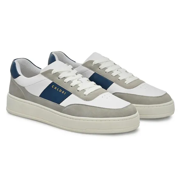 White_Grey_&_Navy_Blue_Vegan_Leather_Sneakers_For_Men