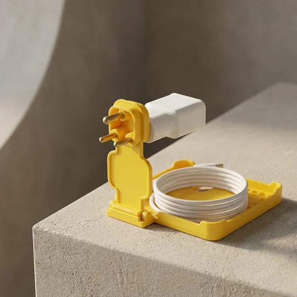Yellow_Plastic_Mobile_Charging_Holder_For_Charging_And_Travelling