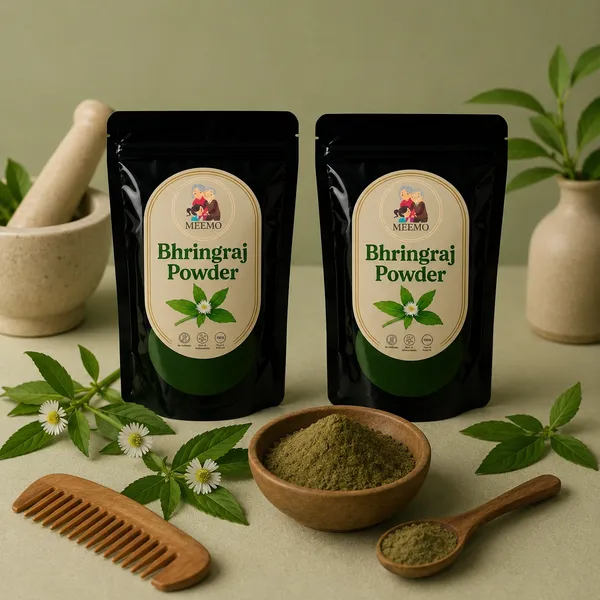 Meemo_Bhringraj_Powder_for_Hair_Care_-_Pack_of_2