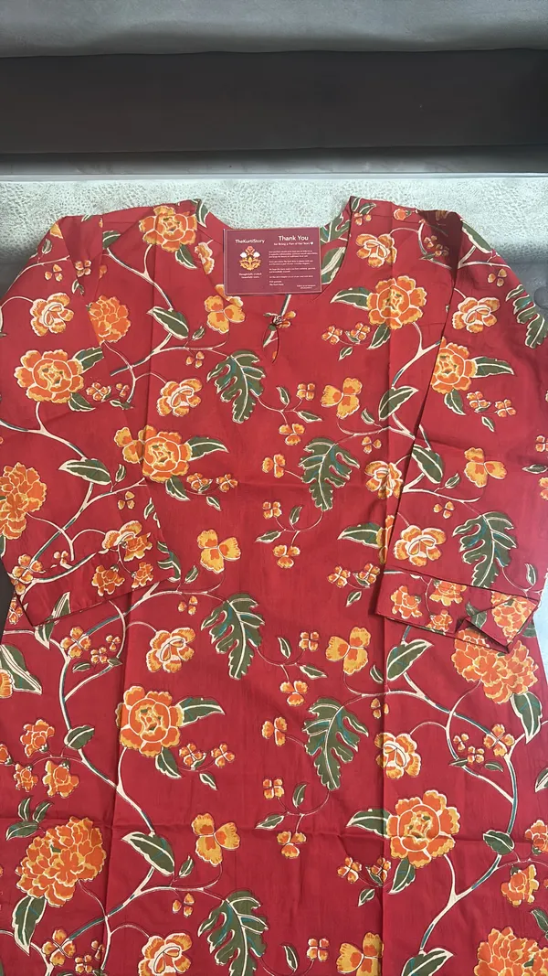 Floral_Print_pure_cotton_Kurta_set_with_cotton_pant_