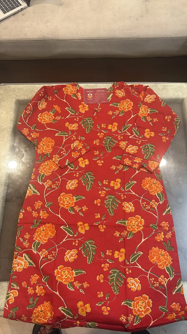 Floral_Print_pure_cotton_Kurta_set_with_cotton_pant_