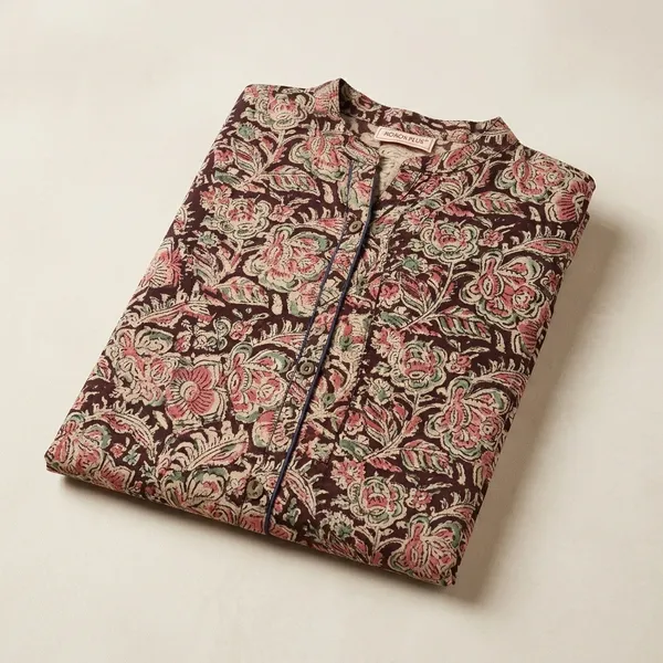 Pink_Floral_Print_Ethnic_Dress_For_Women_(Kurta_Only)
