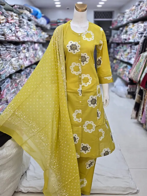 Yellow_Floral_Embroidered_Kurta_Palazzo_Dupatta_Set_For_Women