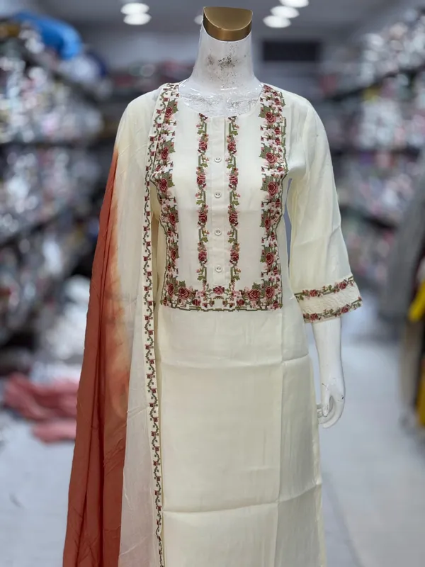 Off_White_Modal_Silk_Straight_Embroidered_Kurta_Set_For_Women