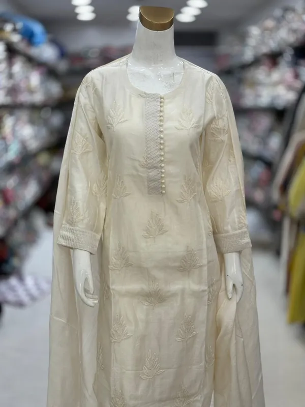 Off_White_Chanderi_Embroidered_Straight_Kurta_Set_For_Women