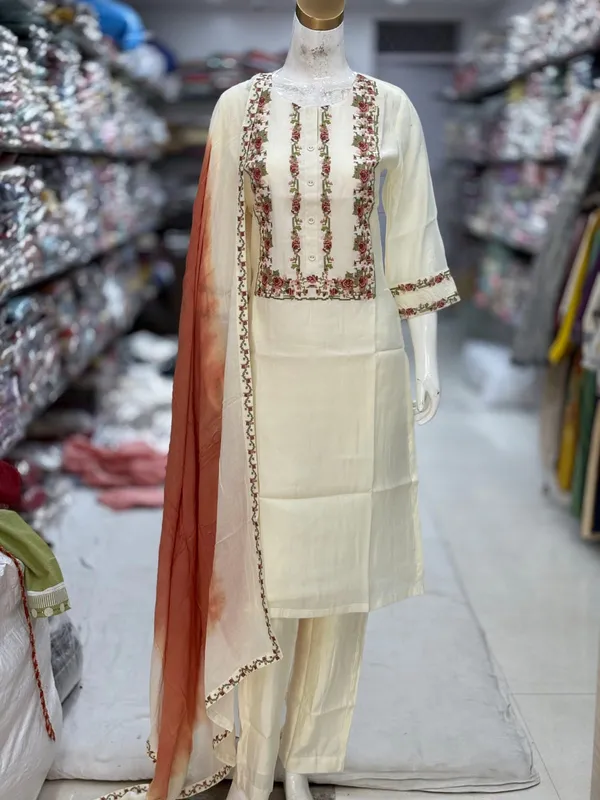Off_White_Modal_Silk_Straight_Embroidered_Kurta_Set_For_Women