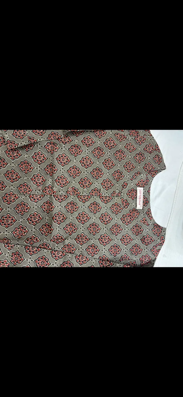 Olive_Green_Floral_Print_Cotton_Kurta_For_Women_(Kurta_Only)