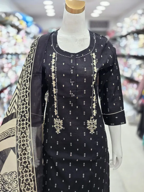 Noir_Black__Embroidered_Pure_Cotton__Stitched_Suit_Set