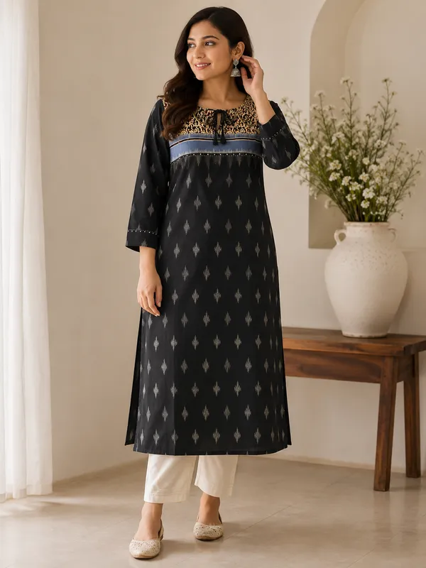 Noir_bloom_pure_cotton_kurta
