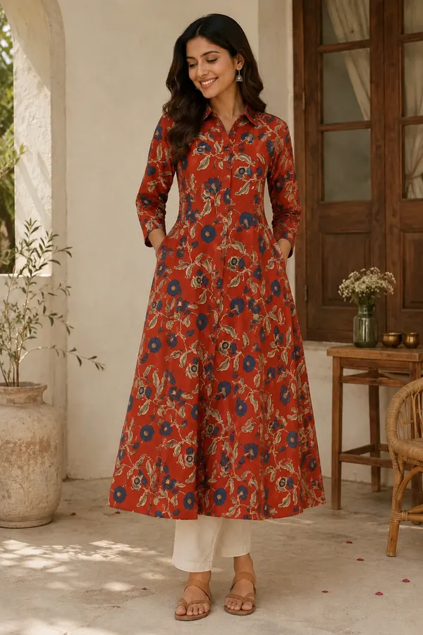 Terracotta_Bloom_A-Line_Kurtiwith_pocket