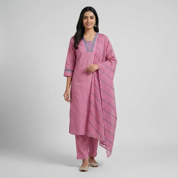 Pink_Cotton_Embroidered_Straight_Kurta_Set_For_Women