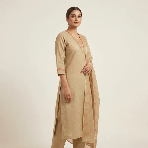 Beige_Cotton_Embroidered_Straight_Kurta_Set_For_Women