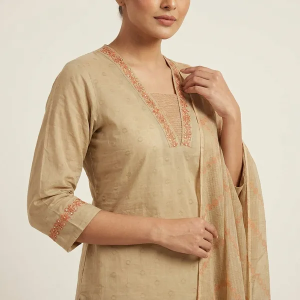 Beige_Cotton_Embroidered_Straight_Kurta_Set_For_Women