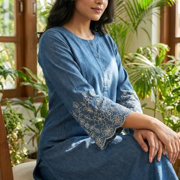 Blue_Cotton_Embroidered_Straight_Kurta_Set_For_Women