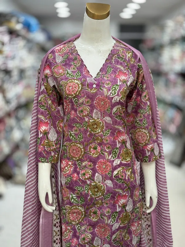 Purple_Cotton_Floral_Embroidered_Kurta_Set_For_Women