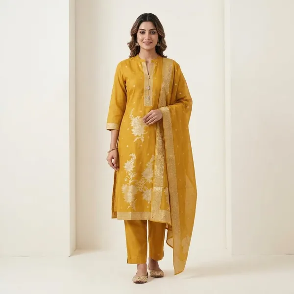 Mustard_Yellow_Embroidered_Cotton_Kurta_Set_With_Dupatta_For_Women
