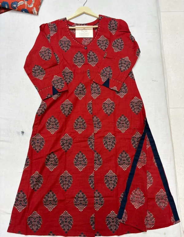 Printed_Red_Long_Kurta_in_A_line_pattern_