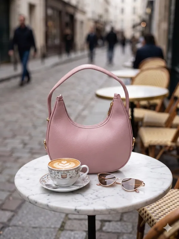 Pink_Faux_Leather_Crescent_Shoulder_Bag_For_Women