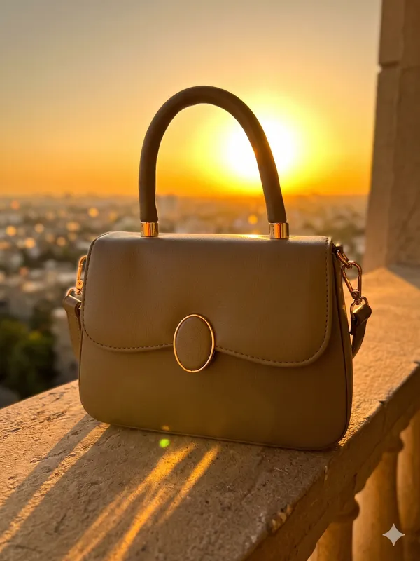 Beige_Leather_Structured_Metal_Clasp_Handbag_For_Women