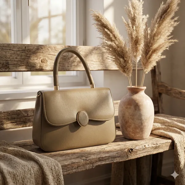 Beige_Leather_Structured_Metal_Clasp_Handbag_For_Women