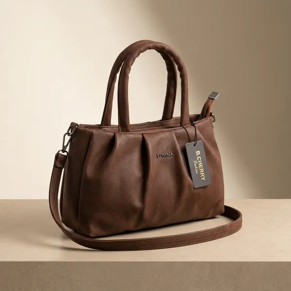 Brown_Leather_Structured_Adjustable_Strap_Shoulder_Bag_For_Women