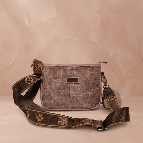 Brown_Printed_Canvas_Faux_Leather_Crossbody_Bag_For_Women