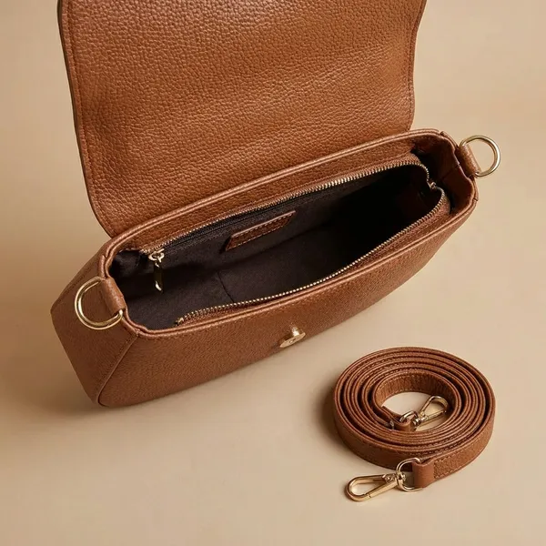 Brown_Faux_Leather_Flap_Crossbody_Shoulder_Bag_For_Women