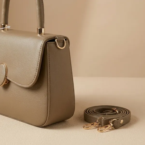 Brown_Faux_Leather_Structured_Satchel_Bag_For_Women