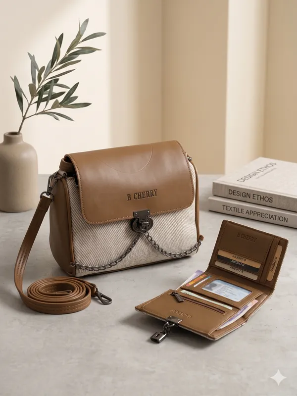 Brown_Canvas_Faux_Leather_Flap_Crossbody_Bag_With_Wallet_For_Women