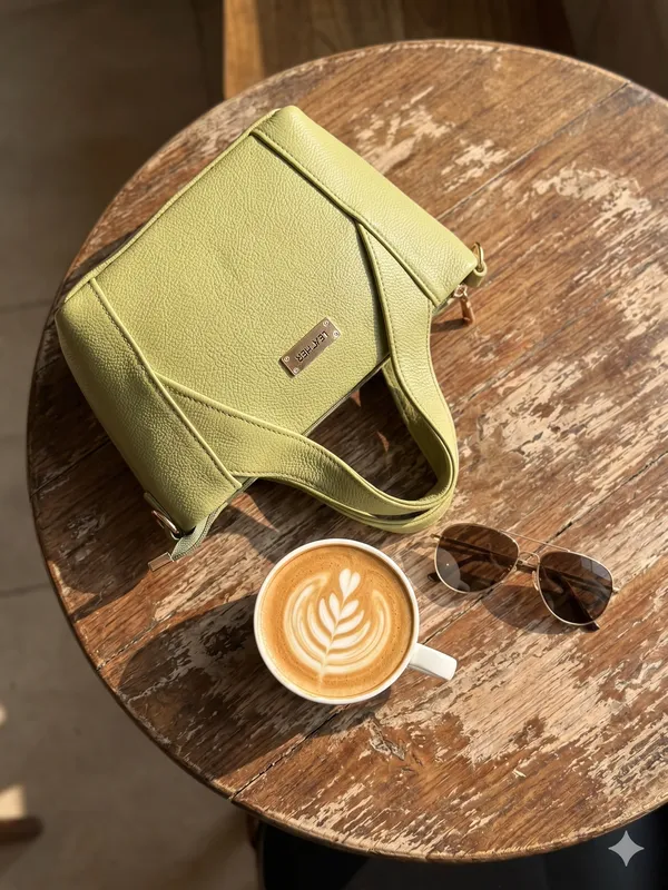 Olive_Green_Leather_Structured_Top_Handle_Handbag_For_Women