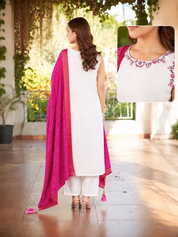 White_Pink_Cotton_Embroidered_Straight_Kurta_Set_With_Dupatta_For_Women