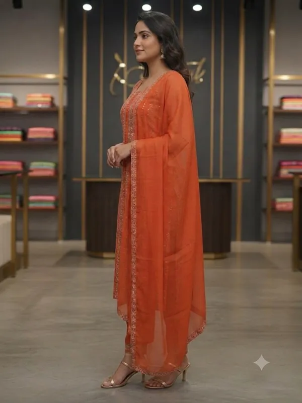 Orange_Rayon_Cotton_Embroidered_Straight_Cut_Salwar_Suit_Set_For_Women